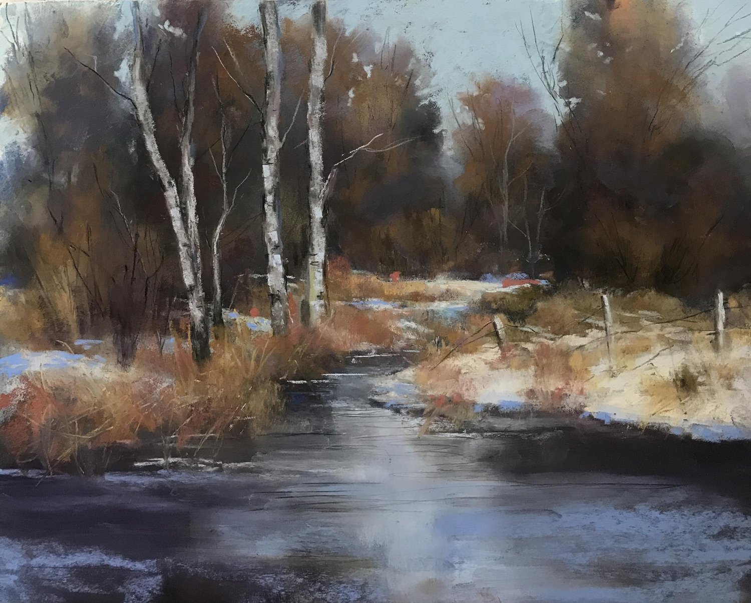 “The Sentinels of the South Fork”, 11x14 Soft Pastel by Bonnie Griffith