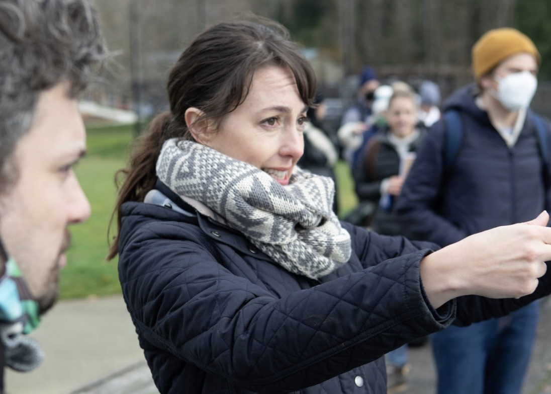 Filmmaker Rachel Noll James on film set